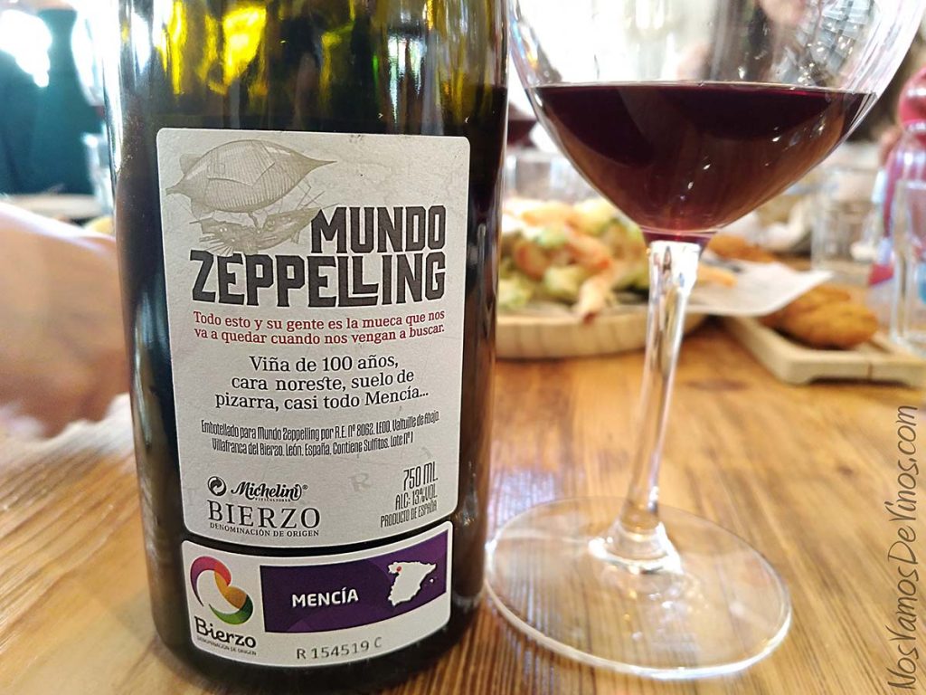 Mundo Zeppelling Mencía de Pueblo 2017 Etiqueta Trasera