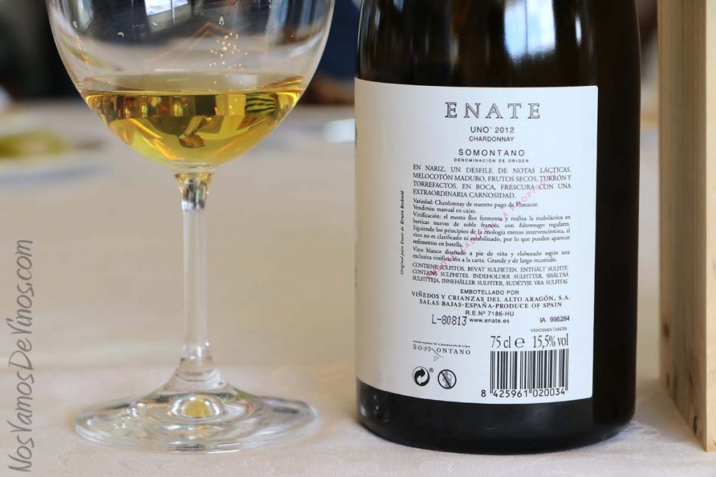 Uno 2012 Chardonnay Enate Trasera