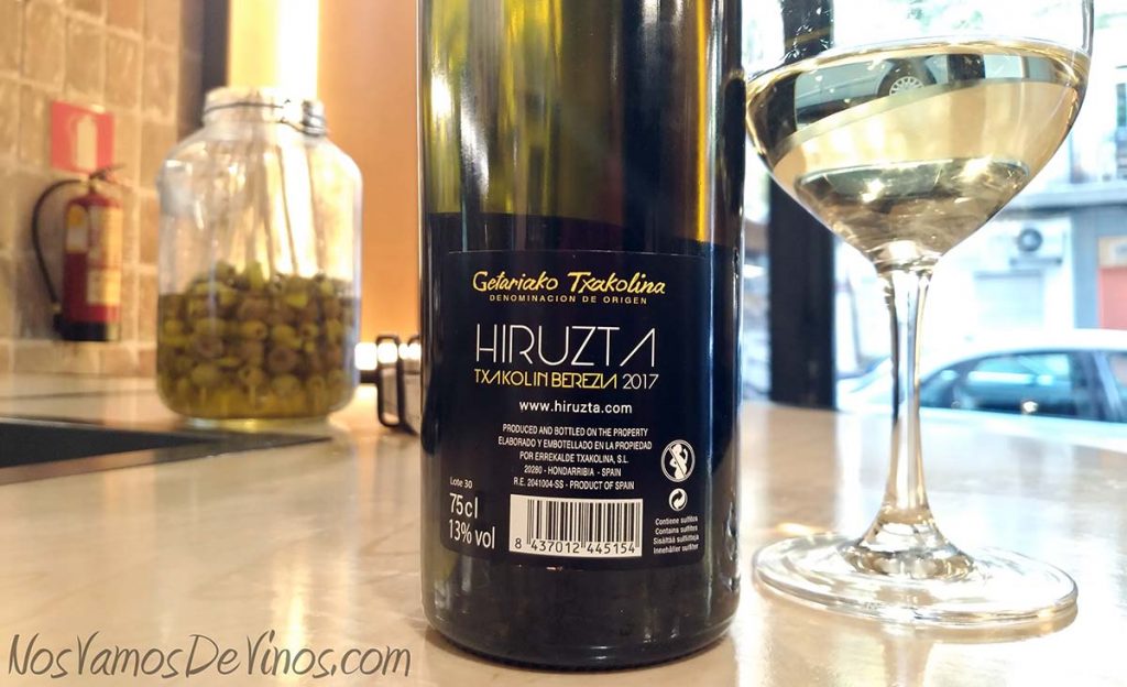 Hiruzta Txakolin Berezn 2017 Trasera