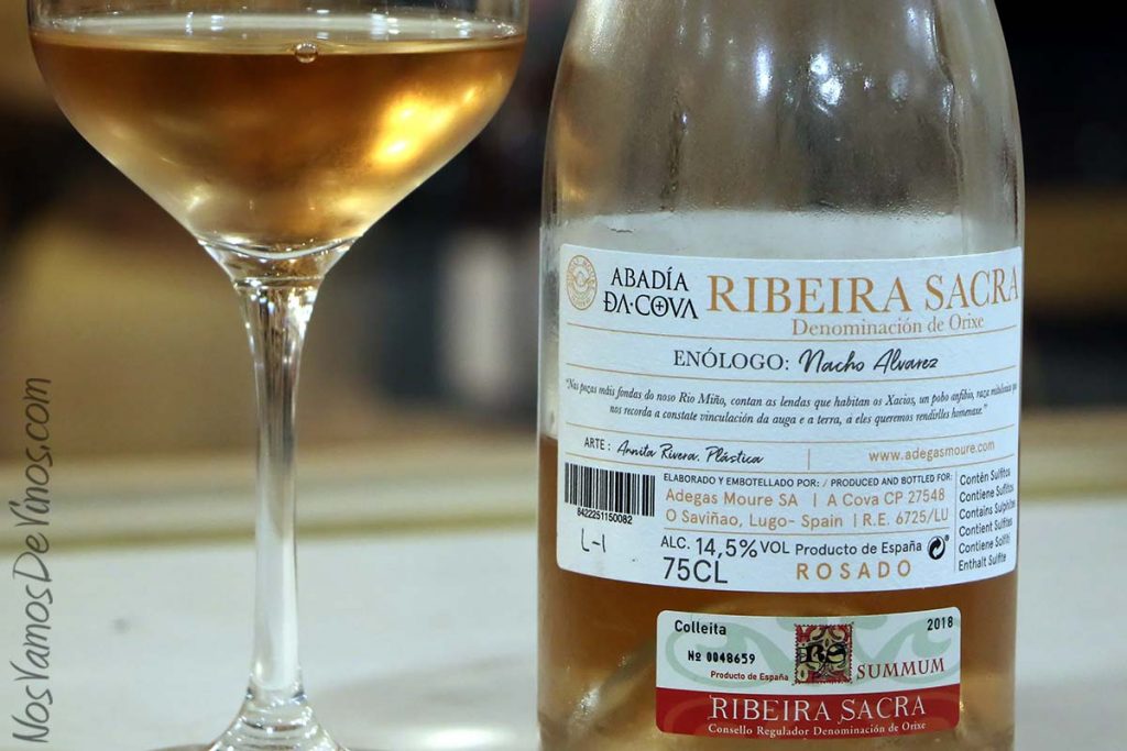 Abadía Da Cova Merenzao Rosado 2018 Etiqueta Trasera