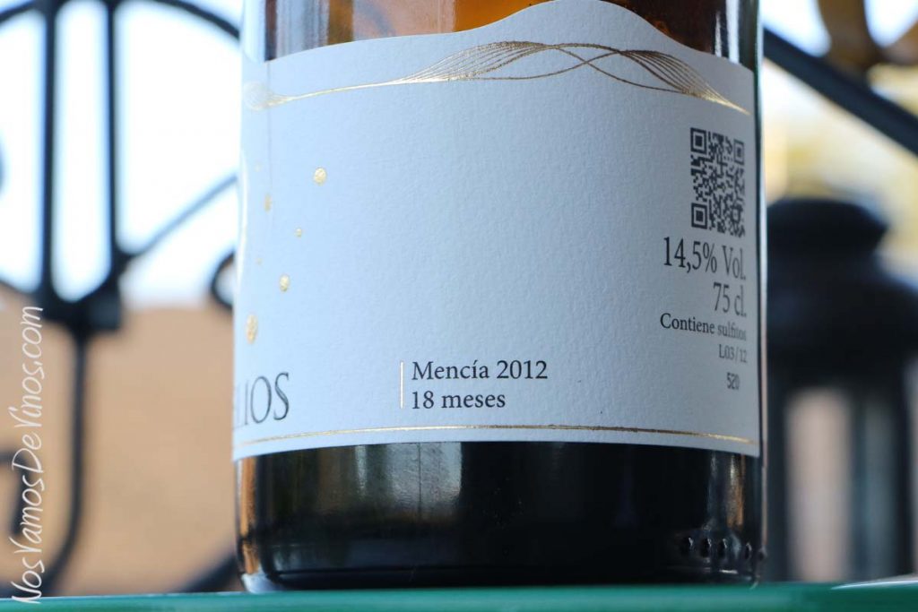 Montelios Mencía Centenaria 2012 Detalle etiqueta