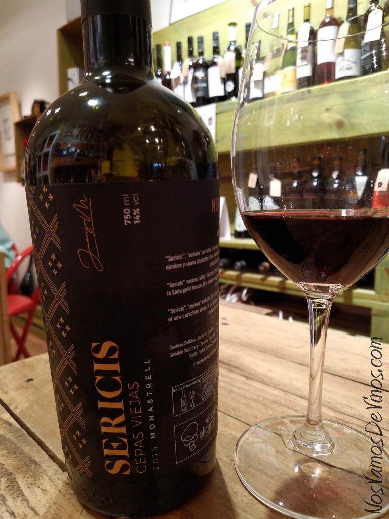 Murviedro Sericis Cepas Viejas Monastrel 2015 Etiqueta lateral