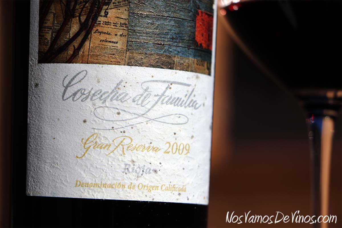 Beronia Cosecha de Familia Gran Reserva 2009 Detalle de la Etiqueta