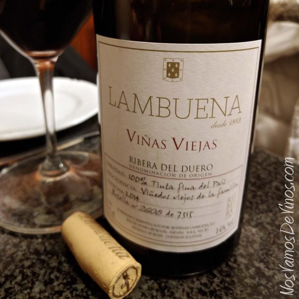 Lambuena Viñas Viejas 2014 detalle etiqueta