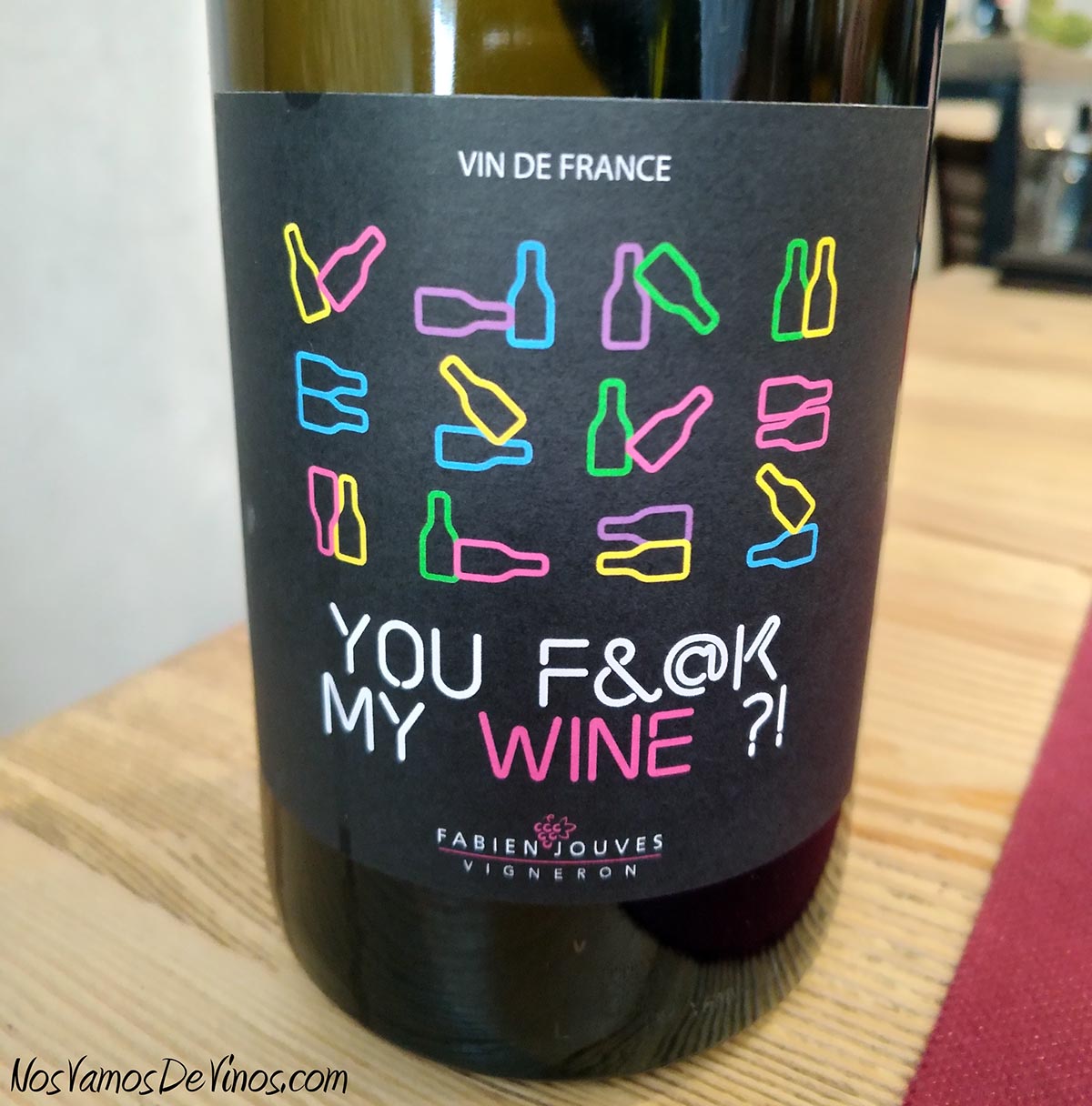 You Fuck My Wine 2019 Detalle Etiqueta