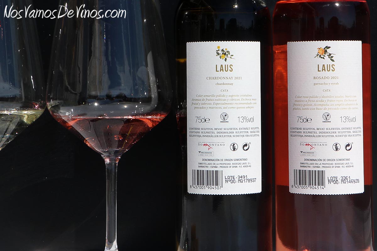 Laus Chardonnay 2021 & Laus Garnacha-Syrah 2021 Traseras