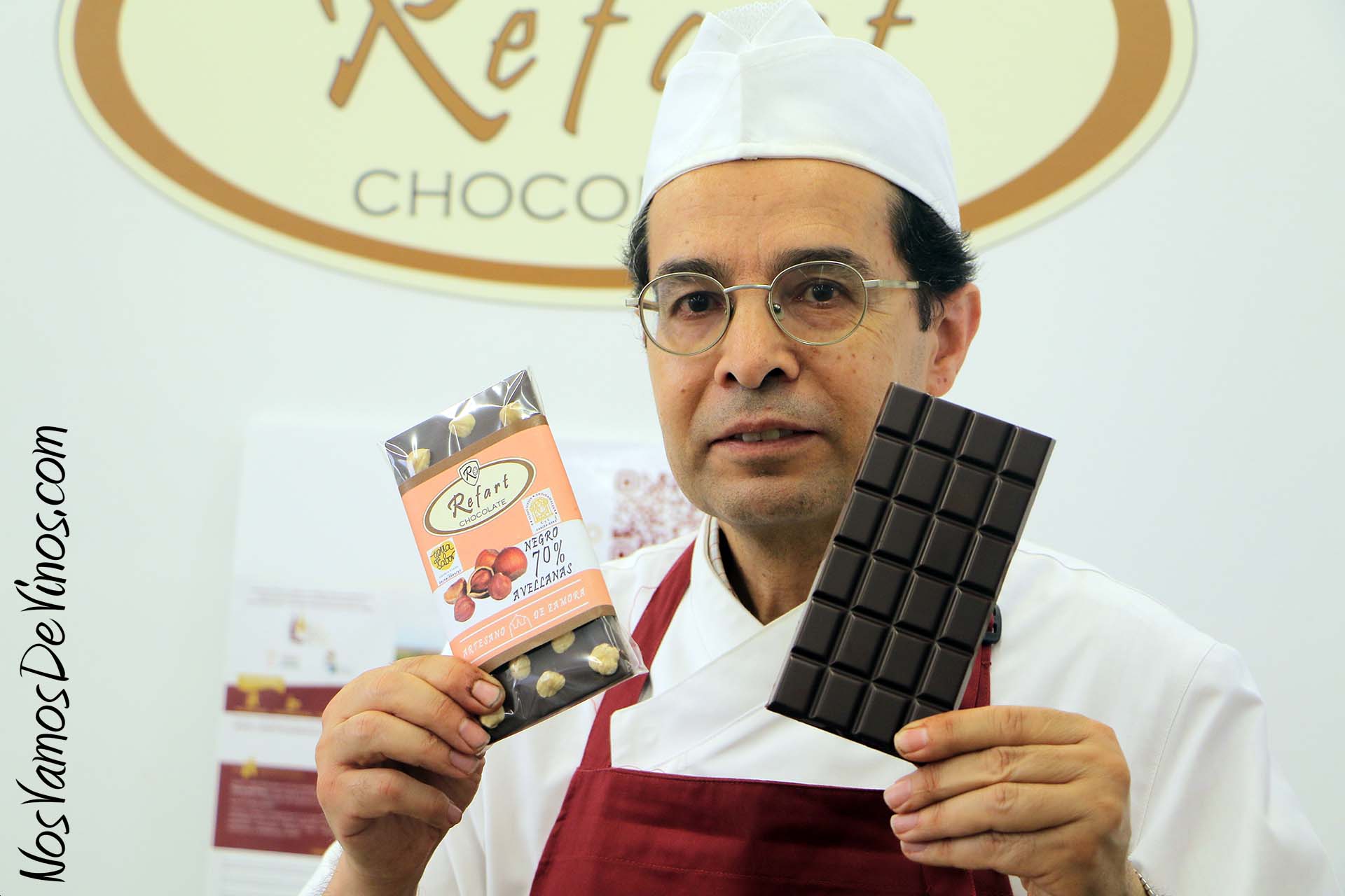 José Luis Refart, maestro chocolatero, en su obrador de Zamora.