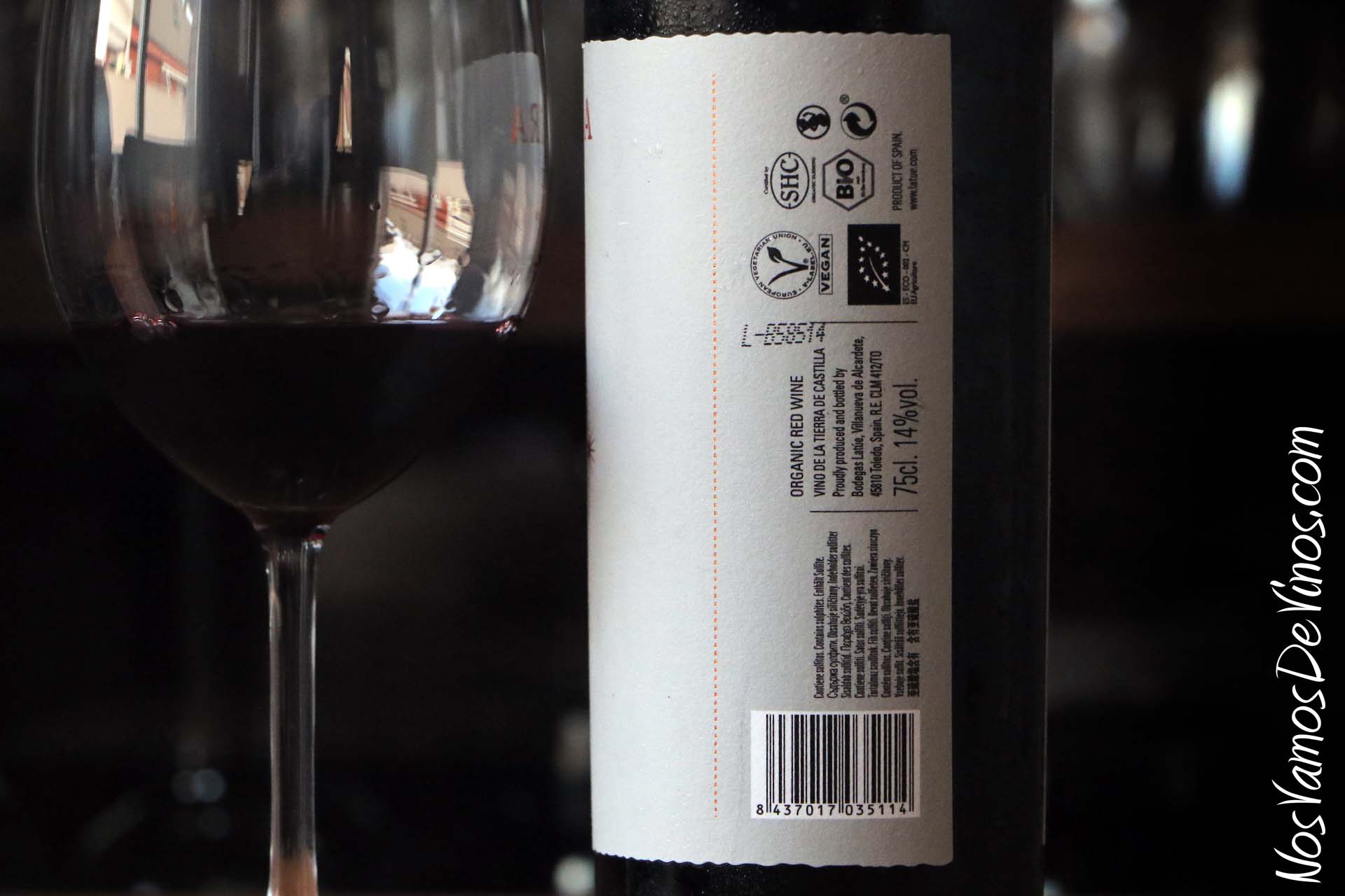 Latierra by Latúe Cabernet Sauvignon Syrah Barrica 2014 Lateral de etiqueta 2