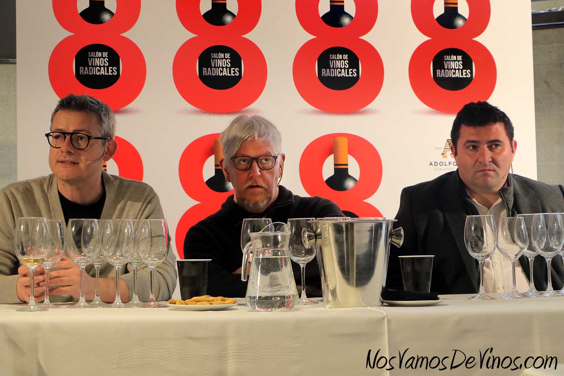 Santi Rivas, Federico Oldenburg y José Antonio Navarrete presentaron esta cata de vinos dorados en el Octavo Salón de Vinos Radicales.