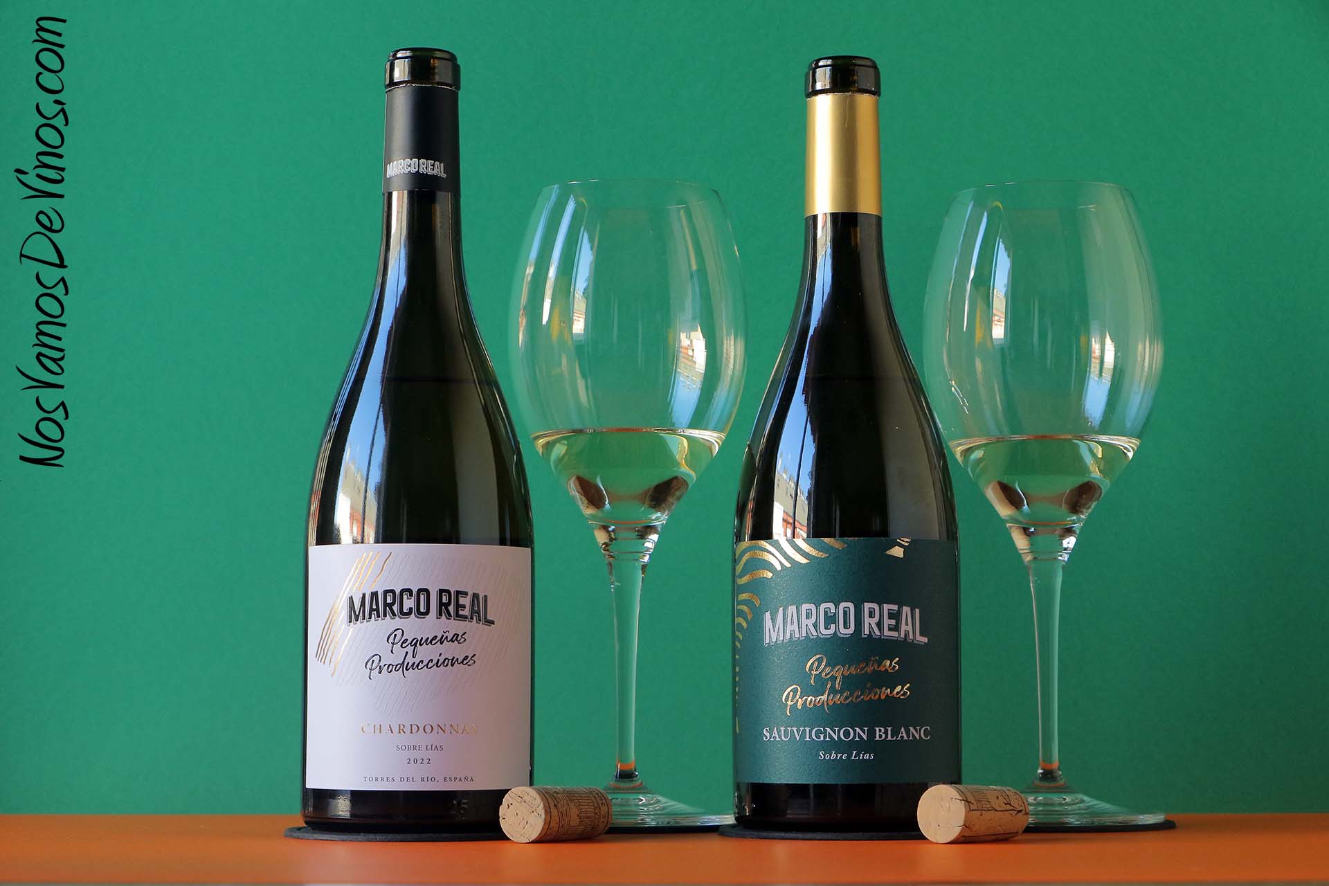 Marco Real Pequeñas Producciónes Sauvignon Blanc 2022 y Marco Real Pequeñas Producciónes Chardonnay 2022