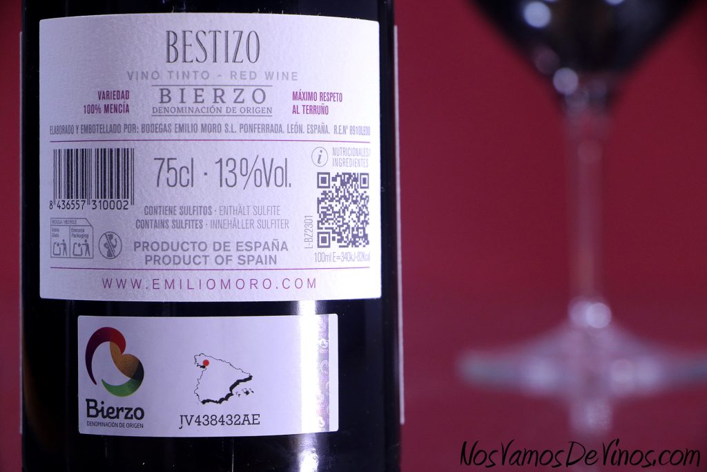 Bestizo 2023. Etiqueta trasera