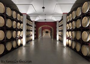 Bodegas Rodero. Sala de barricas.