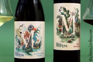 Matilda Garnatxa Blanca Viognier 2022 & Blend Mediterrani 2022. Detalle etiquetas