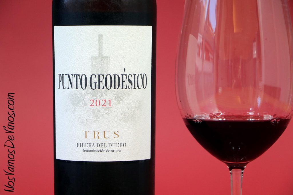 Punto Geodésico 2021. Detalle de la etiqueta.