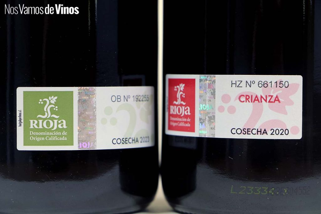 La Bicicleta Voladora 2023 y La Bicicleta Voladora Crianza 2020: El Tempranillo de Rioja puede ser tan ligero como serio. Tirillas/contraetiquetas
