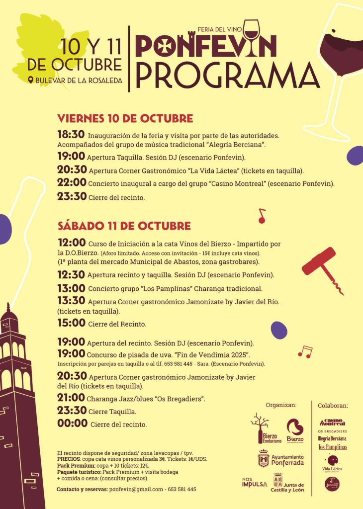 Ponfevin 2025: El Bierzo se prepara para celebrar la segunda edición de esta fiesta del vino con 21 bodegas