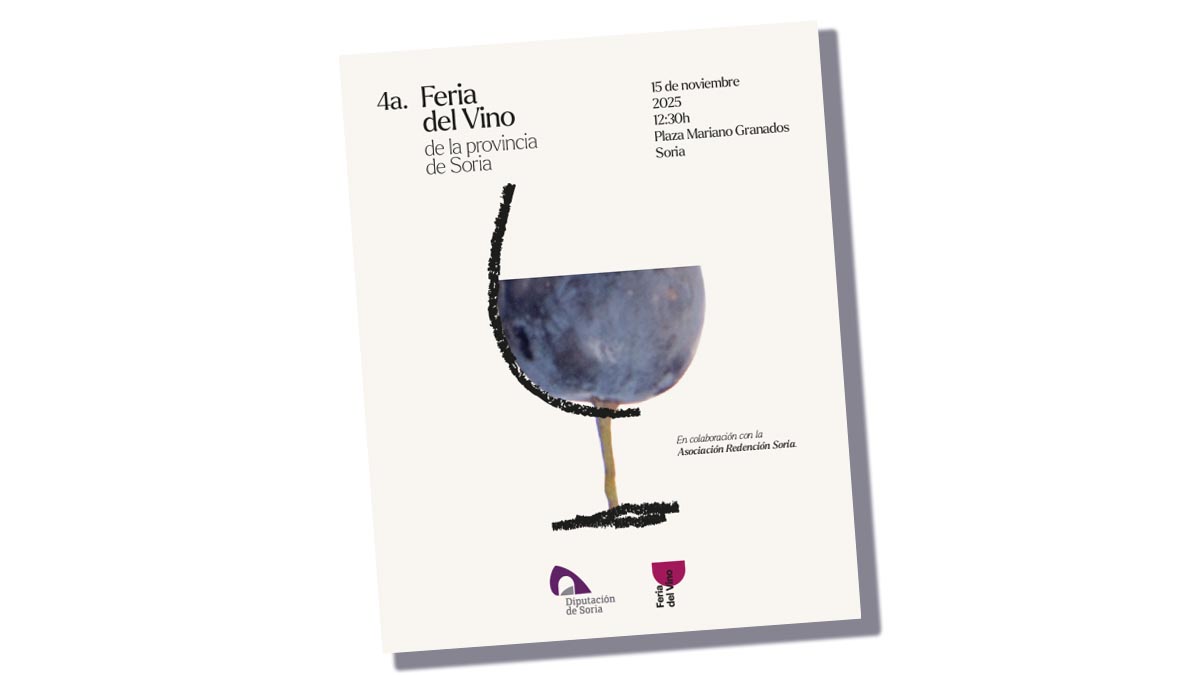 Cartel del la Cuarta Feria del Vino de la la provincia de Soria.