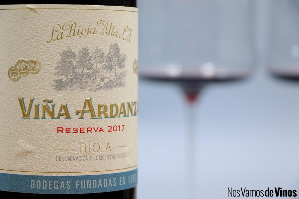Viña Ardanza 2017. Detalle de la etiqueta.