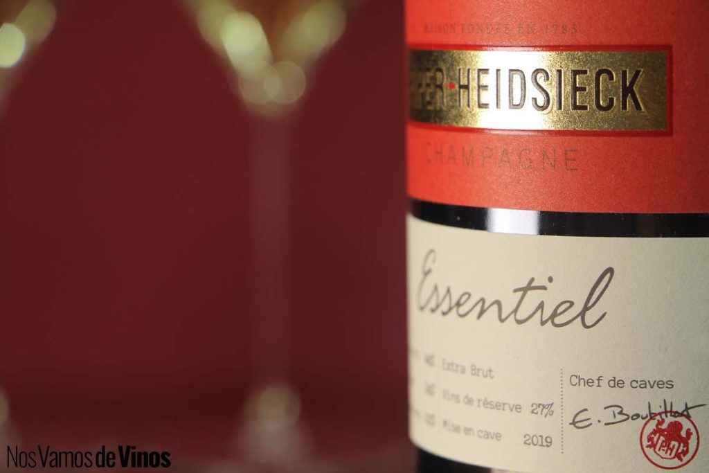 Piper Heidsieck Essentiel Extra Brut: Menos dosage y más terruño. Detalle de la etiqueta