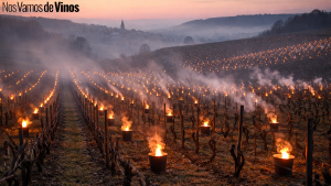 Heladas primaverales en Francia: los viñedos se iluminan con hogueras mientras el cambio climático acelera el riesgo