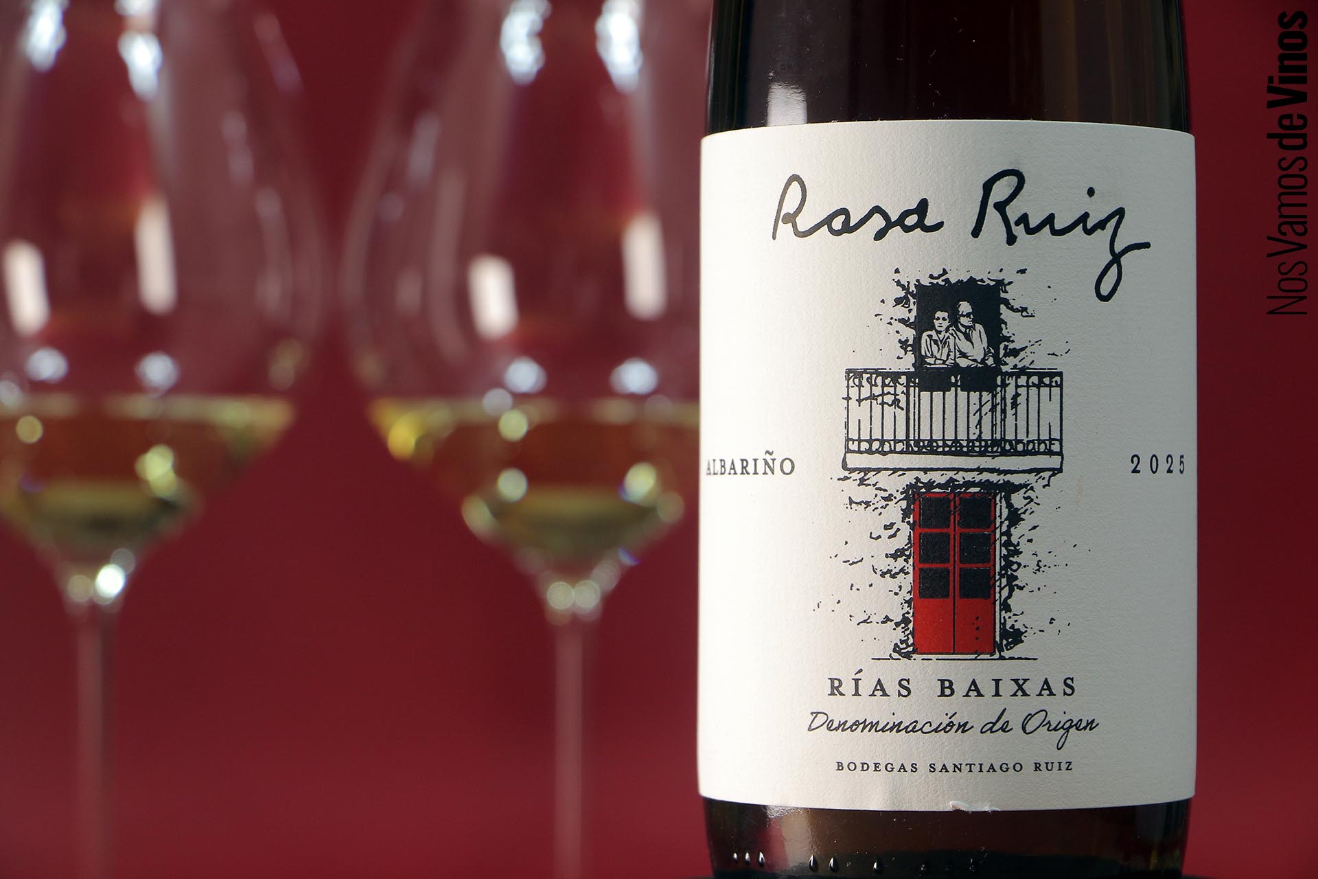 Rosa Ruiz 2025. Detalle de la etiqueta.