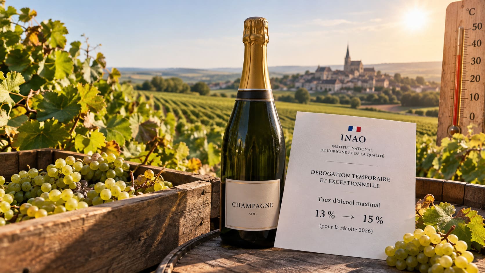 Champagne eleva por primera vez su límite de alcohol ante una vendimia récord de calor y precocidad