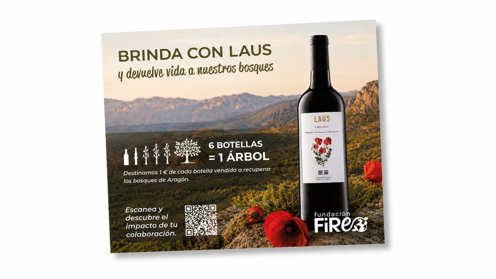 Bodegas Laus pone en marcha Laus por nuestros bosques para ayudar a recuperar el entorno quemado del Prepirineo aragonés.