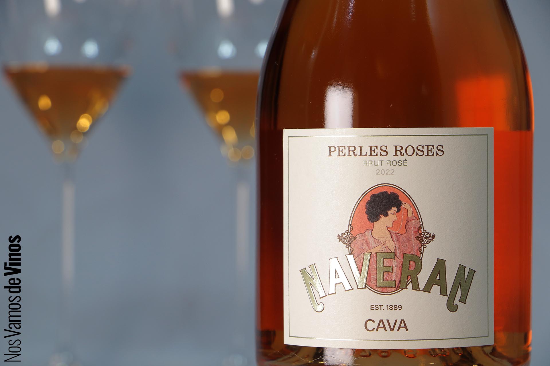 Naveran Perles Roses 2022. Detalle de la etiqueta.