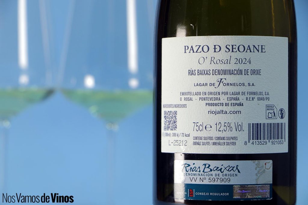 Pazo de Seoane 2024. Etiqueta trasera.