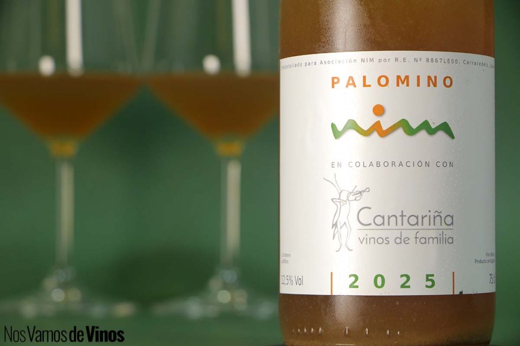 Nim Palomino 2025: un vino naranja con vocación sanadora. Detalle de la etiqueta